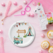 Boho camping verjaardagsfeestje Papier Bord (Feest)