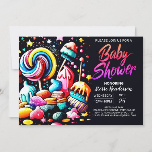 Boho Candyland-Baby shower Kaart (Voorkant)