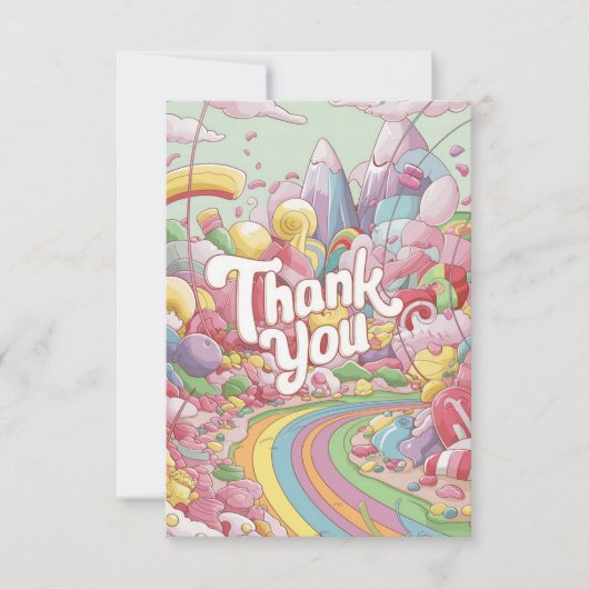 Boho Candyland bedankt kaart (Voorkant)