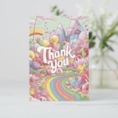 Boho Candyland bedankt kaart (Staand voorkant)