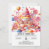 Boho Candyland bewerkbare verjaardag Kaart (Voorkant)