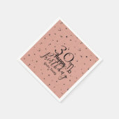 Boho Capricorn zwarte sterren roze verjaardag Napk Servet (Hoek)