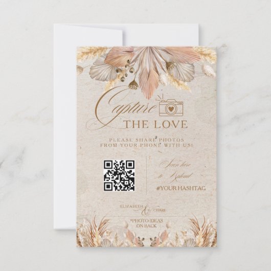 Boho Capture The Love Photo I Spy Wedding Menu (Voorkant)