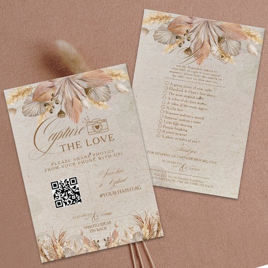 Boho Capture The Love Photo I Spy Wedding Menu