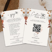 Boho Capture The Love Photo I Spy Wedding Menu