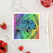 Boho Car, Summer, Colorful Party Cocktail Napkin Servet (Insitu)