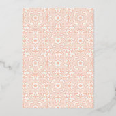 Boho Caramel Arabesk Patroon Moslim Bruiloft Goud Folie Uitnodiging (Achterkant)