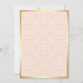 Boho Caramel Goud Arabesque Patroon Moslim Bruilof Kaart (Achterkant)