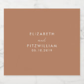 Boho Caramel Mocha Wedding Bier Etiket (Enkel label)