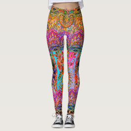 Boho Caravan Floral Leggings