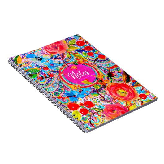 Boho Caravan Floral Notitieboek (Rechterzijde)