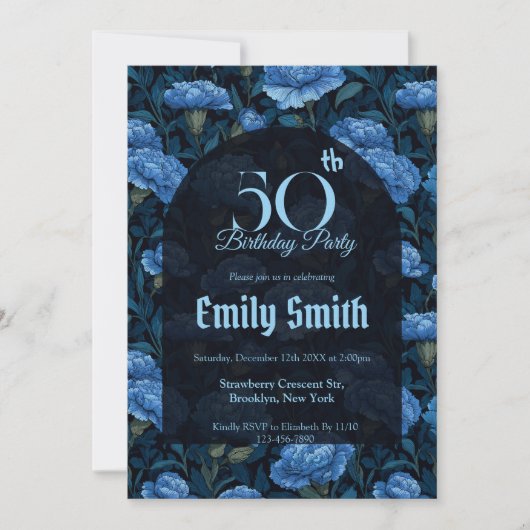 Boho Carnation Themed Surprise Birthday Kaart (Voorkant)