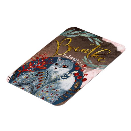 Boho  Cat Breathe persoonlijke herinnering Magneet (Linkerzijde)
