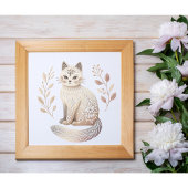 Boho Cat esthetische minimalistische Feline Wall A Poster