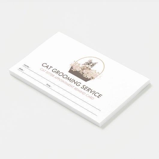 Boho Cat Groomer Post-it® Notes (Schuin)