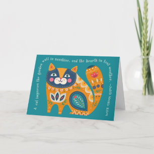 Boho Cat Kaart met Quote