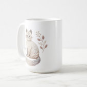 Boho Cat Mok Elegante minimalistische Feline Coffe (Voorkant links)