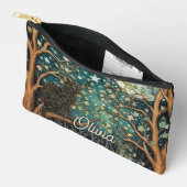 Boho cat starry night sky woodland forest etui (Open)