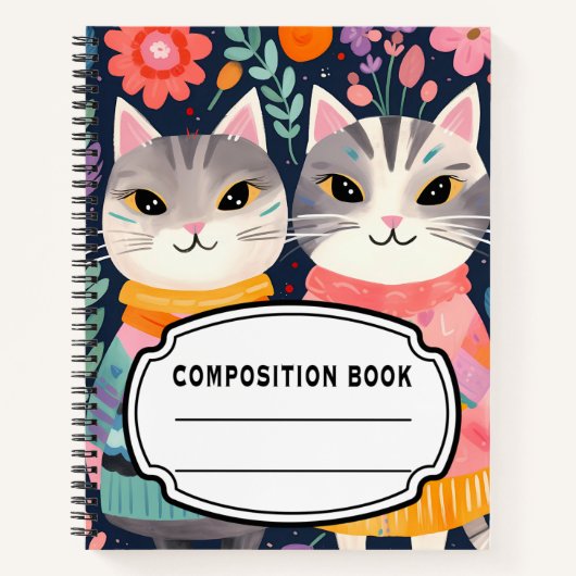 Boho Cats Compositie  Notitieboek (Voorkant)