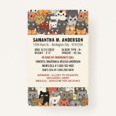 Boho Cats Custom Moderne Foto Kind Identificatie Badge (Achterkant)