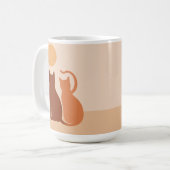 Boho Cats Sunset Desert Koffiemok (Voorkant links)