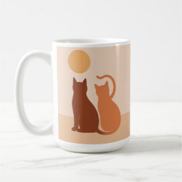 Boho Cats Sunset Desert Koffiemok