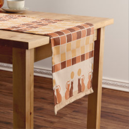 Boho Cats Sunset Desert Korte Tafelloper