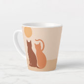 Boho Cats Sunset Desert Latte Mok (Linkerhoek)