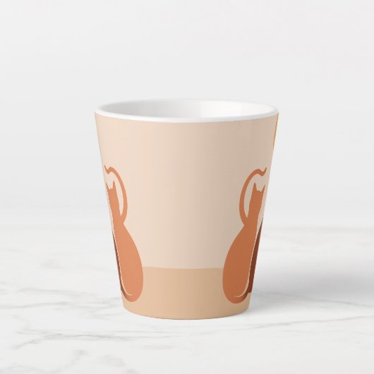 Boho Cats Sunset Desert Latte Mok (Voorkant)