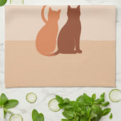 Boho Cats Sunset Desert Theedoek (Gevouwen)