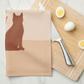 Boho Cats Sunset Desert Theedoek (Quarter Fold)