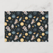 Boho Celestial Animal Baby Shower Diapper Raffle Informatiekaartje (Achterkant)