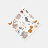 Boho Celestial Animals Bohemian Rainbow Kind Party Servet (Hoek)
