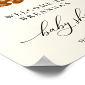 Boho Celestial Beer Baby shower Welkom Poster (Hoek)