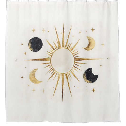 Boho Celestial Bliss Douchegordijn (Voorkant)