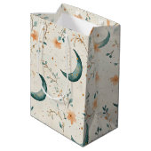Boho Celestial Bloem Maanspatroon (1) Medium Cadeauzakje (Achterkant Gekanteld)