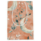 Boho Celestial Bloem Maanspatroon (5) Medium Cadeauzakje (Voorkant)
