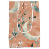 Boho Celestial Bloem Maanspatroon (5) Medium Cadeauzakje (Achterkant)