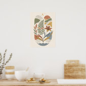 Boho Celestial Botanische Landschapskunst Print |  (Keuken)