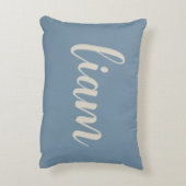 Boho Celestial Botanische Stof Stof Blauw Knus Accent Kussen (Achterkant (Verticaal))