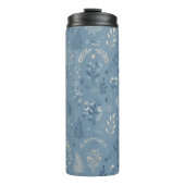 Boho Celestial Botanische Stofblauwe Drinkware Thermosbeker (Voorkant)