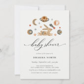 Boho Celestial Bunny Baby shower Uitnodiging (Voorkant)