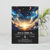 Boho Celestial Digitale Verjaardag Kaart (Staand voorkant)