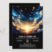 Boho Celestial Digitale Verjaardag Kaart (Voorkant / Achterkant)