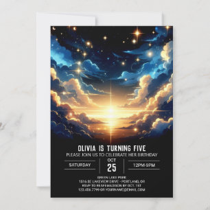 Boho Celestial Digitale Verjaardag Kaart