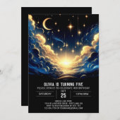 Boho Celestial Digitale Verjaardag Kaart (Voorkant / Achterkant)