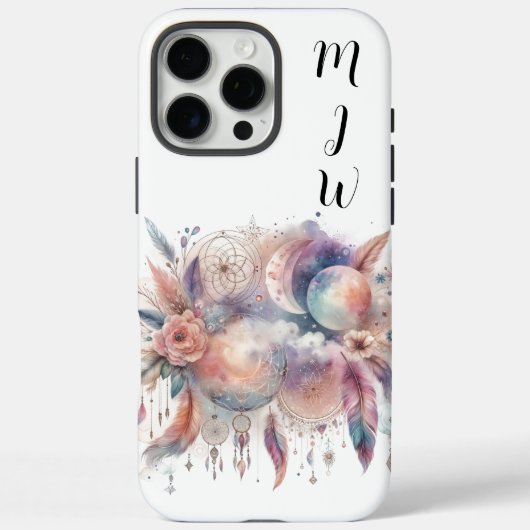 Boho Celestial Feather iPhone / iPad hoesje (Achterkant)