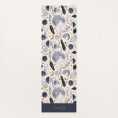 Boho Celestial Maan Fase Kristal Mystiek Patroon Yogamat (Achterkant)