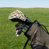 Boho Celestial Maan Goud Patroon Golfheadcover (Insitu)