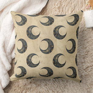 Boho Celestial Maan Goud Patroon Kussen